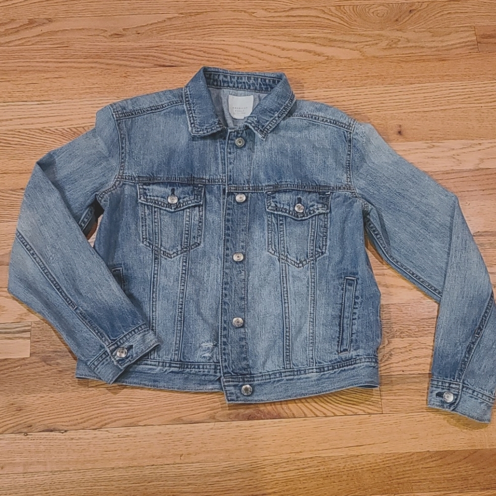 American Eagle Distressed Denim Jacket